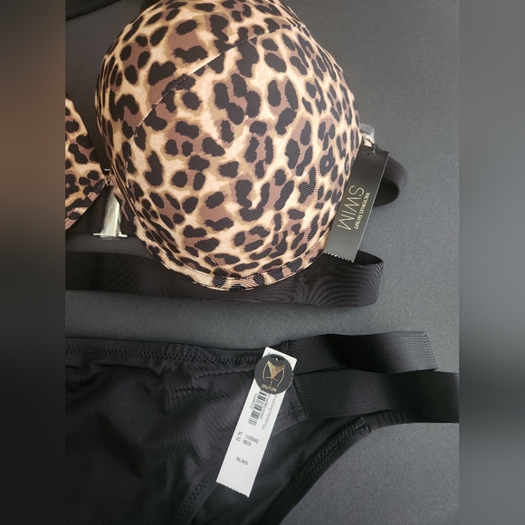 38D/XL/XL VS Archives Swim Banded PushUp Bikini Top Brazilian Sarong Bikini Set - Picture 5 of 16